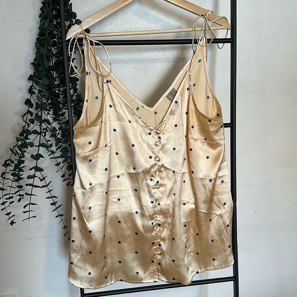 ASOS silky tie strap tank top